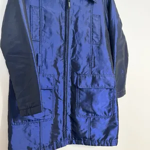 Guess Women's Dark Blue Shiny Long Winter‎ Jacket Size Small Missing Belt thumbnail 2