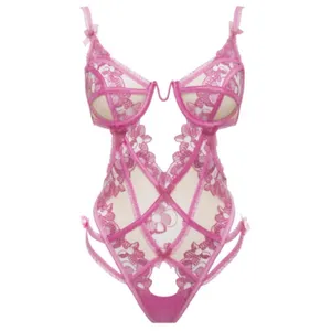 💕FOR LOVE AND LEMONS💕 Grace Bodysuit ~ Mauve Lace Medium XS NWT thumbnail 8