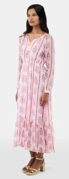 NWT Roller Rabbit Printed Rose Audrey Maxi Dress thumbnail 1