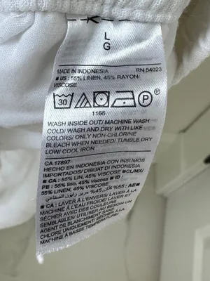 Old Navy White Drawstring Linen Blend 4” Shorts Size Large thumbnail 8