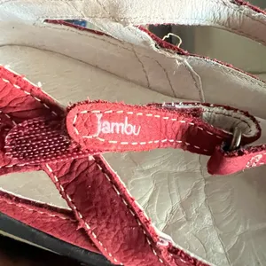 JAMBU Spain Red Suede Strappy Mary Jane Style Sandals Women’s Size 9 Comfort thumbnail 6