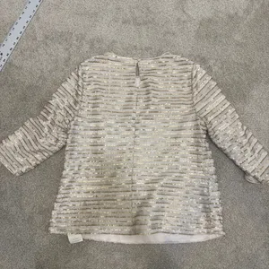 Boden 14 gold sequin 1/2 sleeve top formal blouse lined striped TB 3264 thumbnail 8