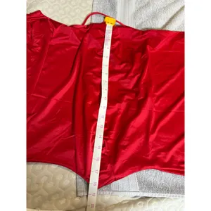Oysho NWOT Size Large Red Maxi Dress Satin Sleeveless High Neck Tie Cocktail Party thumbnail 7