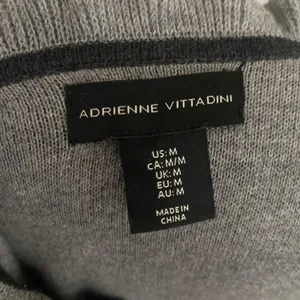 Adrienne Vittadini Gray Ruffle Cuff and Neck Long Sleeve Sweater Dress Size M thumbnail 7
