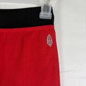 Free People Movement Prajna Ribbed Biker Shorts Summer‎ Cherry Red Women's M/L thumbnail 3