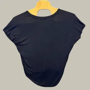 2217 | Express One Eleven High Low V-Neck Dolman Tee Black Women Large thumbnail 2