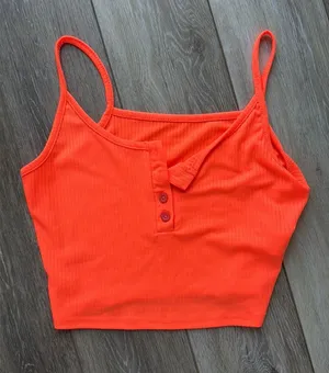 SheIn Bright orange cropped tank-top thumbnail 1