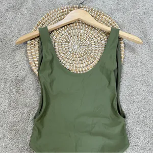 Aerie Women’s Shine Birthday Super Scoop Cheekiest One Piece Swimsuit in Green S thumbnail 5