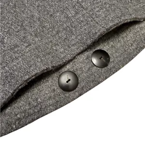 Synergy Organic Clothing Gray 100% Wool Cape Poncho Funnel Neck Small Minimalist thumbnail 8