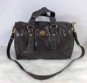 Marc by Marc Jacobs Leather Bag Totally Turnlock Shifty Satchel Gray Purse XBody thumbnail 1