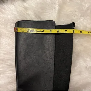 A New Day Black Faux Leather Tall Riding Boots Target Size 10 Buckle detail thumbnail 6