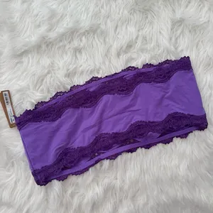 Skims Fits Everybody Lace Bandeau Ultra Violet Multi Size 2X thumbnail 6