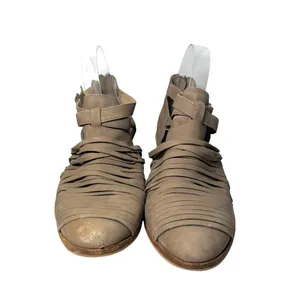 Vince Camuto Women's Sz 7.5 Pamelle Boot Tan Taupe Nubuck Sliced Leather Cutouts thumbnail 3