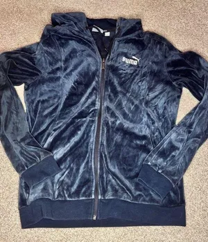 PUMA Black Bomber Jacket with hood thumbnail 1