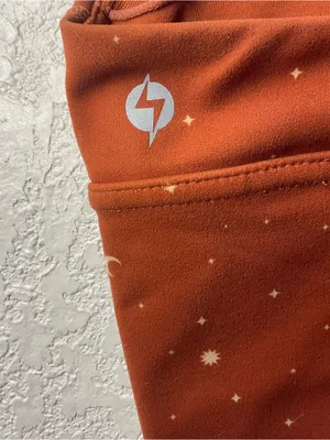 POPFLEX Rust Crescent & Star Print Sports Bra S thumbnail 4