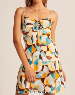 Abercrombie | Cinch Front Slip Mini Dress thumbnail 1