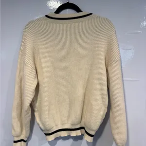 Classic‎ Cream Schoolgirl V-Neck Sweater thumbnail 4