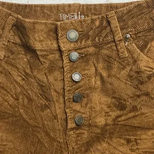 Time and Tru Womens Brown High Rise Wide Leg Corduroy Pants Size 2 Button Fly thumbnail 2