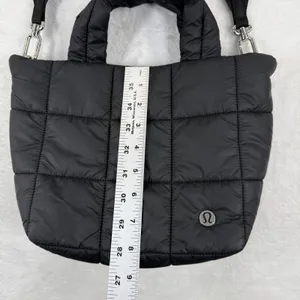 Lululemon Quilted Grid‎ Tote Bag Mini Black Puffer Crossbody Handbag LU9BETS thumbnail 3