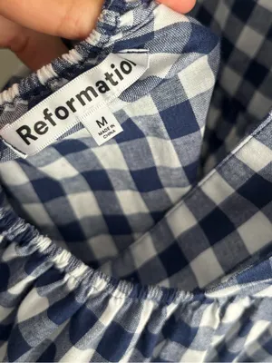 Gingham Reformation Hartford Dress thumbnail 8