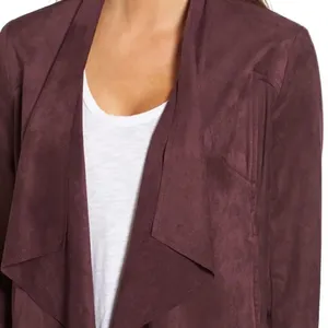 ✨ KUT FROM THE KLOTH Tayanita Faux Suede Jacket In Burgundy✨ thumbnail 3