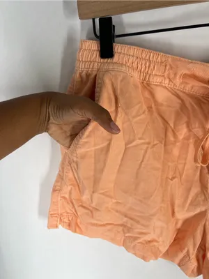 American Eagle High-Waisted Corduroy Sport Shorts Neon Peach Size M thumbnail 3