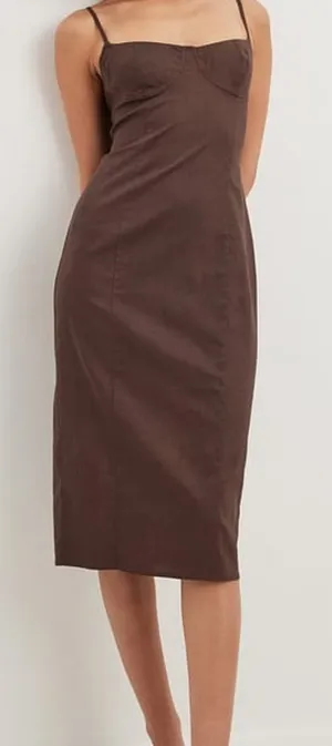 Brown Spaghetti Strap Dress thumbnail 1