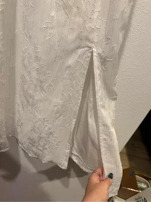 Lulus Loveliest Looks White Floral Jacquard Midi Dress L NWOT thumbnail 6