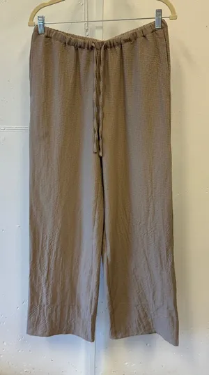Peppermayo Crinkle Textured Wide Leg Drawstring Pants US 6 EU 38 Gray Earthy thumbnail 1