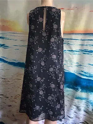 Abercrombie & Fitch Black Floral A-Line Dress SM thumbnail 2