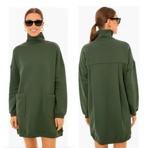 Pomander Place TuckerNuck Porter Sweatshirt Dress Womens Small Green Pockets thumbnail 2