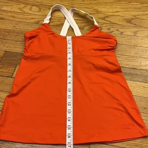 ‎Patagonia Orange Pink Crisscross Back Workout Tank Top M thumbnail 8