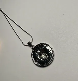 Rhinestone Texas Longhorn Round Pendant Silver Tone Chain Necklace NWOT thumbnail 9
