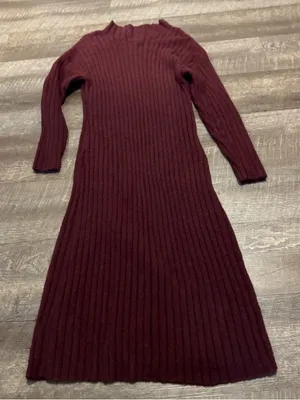 Aerie Maroon Sweater Dress thumbnail 1