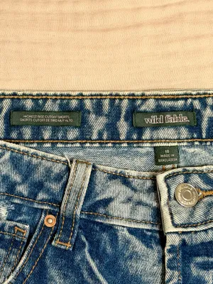 Ripped Distressed Jean Shorts Wild Fable 10 High Rise Cut-Off thumbnail 4