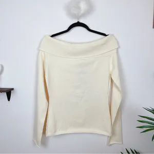 n:Philanthropy Essex Cold Shoulder Sweater Top in Pearl White NWT thumbnail 5