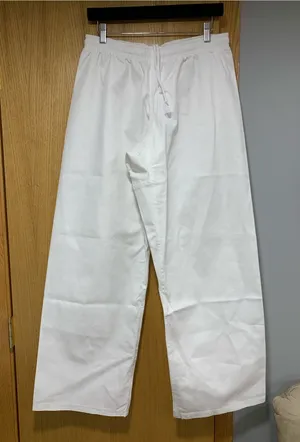 White Drawstring Pants - Size 4 thumbnail 1