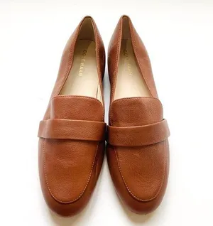 Cole Haan leather loafers in brown/tan thumbnail 1