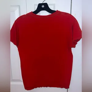 Red brandy Melville cropped t shirt thumbnail 3