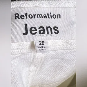Reformation Cynthia Belted High Rise Straight Jeans Size 26 thumbnail 7