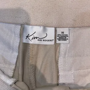Kim Rogers Womens Size 14 Beige Bermuda Shorts Cotton Stretch Chino Stone thumbnail 4