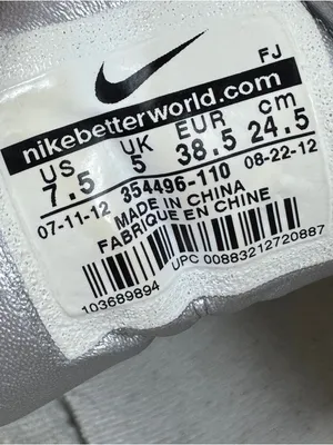 Nike Sweet Classic Perforated Leather Low Top Sneakers White Pink 7.5 354496-110 thumbnail 10