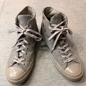 Converse Chuck Taylor All Star High Top Silver Glitter Women’s 12 NYC thumbnail 1