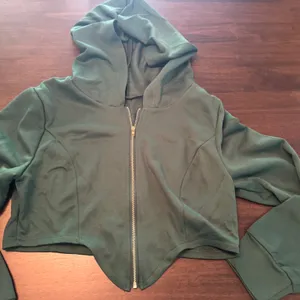 Source Unknown Womens Two Piece Outfits Tracksuit Green Size Small Sweatsuit Cropped Zip Up thumbnail 5