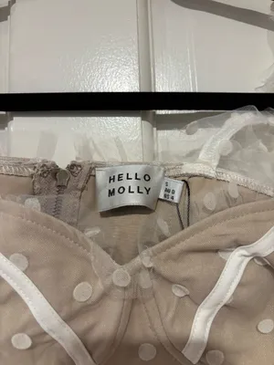 Hello Molly Polka Dot Sheer Sleeve Crop Top thumbnail 5