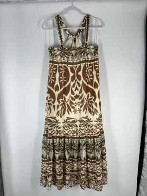 Anthropologie Vineet Bahl Boho Printed Halter‎ Maxi Dress Size M thumbnail 11