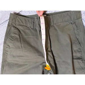 Gap Women Size‎ 10 Olive Green Straight Khaki Pants High Rise Zip Pockets Cotton thumbnail 4