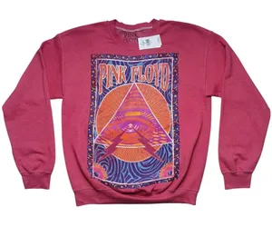 Pink Floyd Oversized Sweatshirt Crewneck Fleece Women's Size SMALL New NWT thumbnail 1
