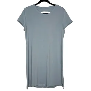 NWOT Lululemon Day Tripper Mini Dress Pima Cotton Blue Open Back Size 4 thumbnail 3