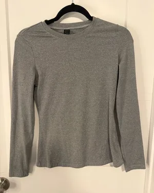 Grey Long Sleeve Tee – S Gray thumbnail 1